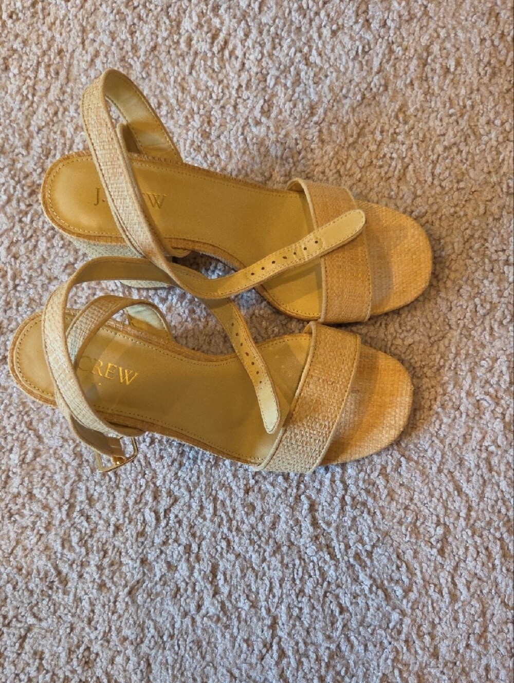 J. Crew Woven Block Heel Sandals